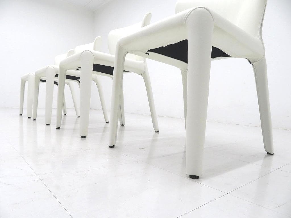 展示品　カッシーナ　総本革　レザー　オラチェア　4脚セット　モダン　高級