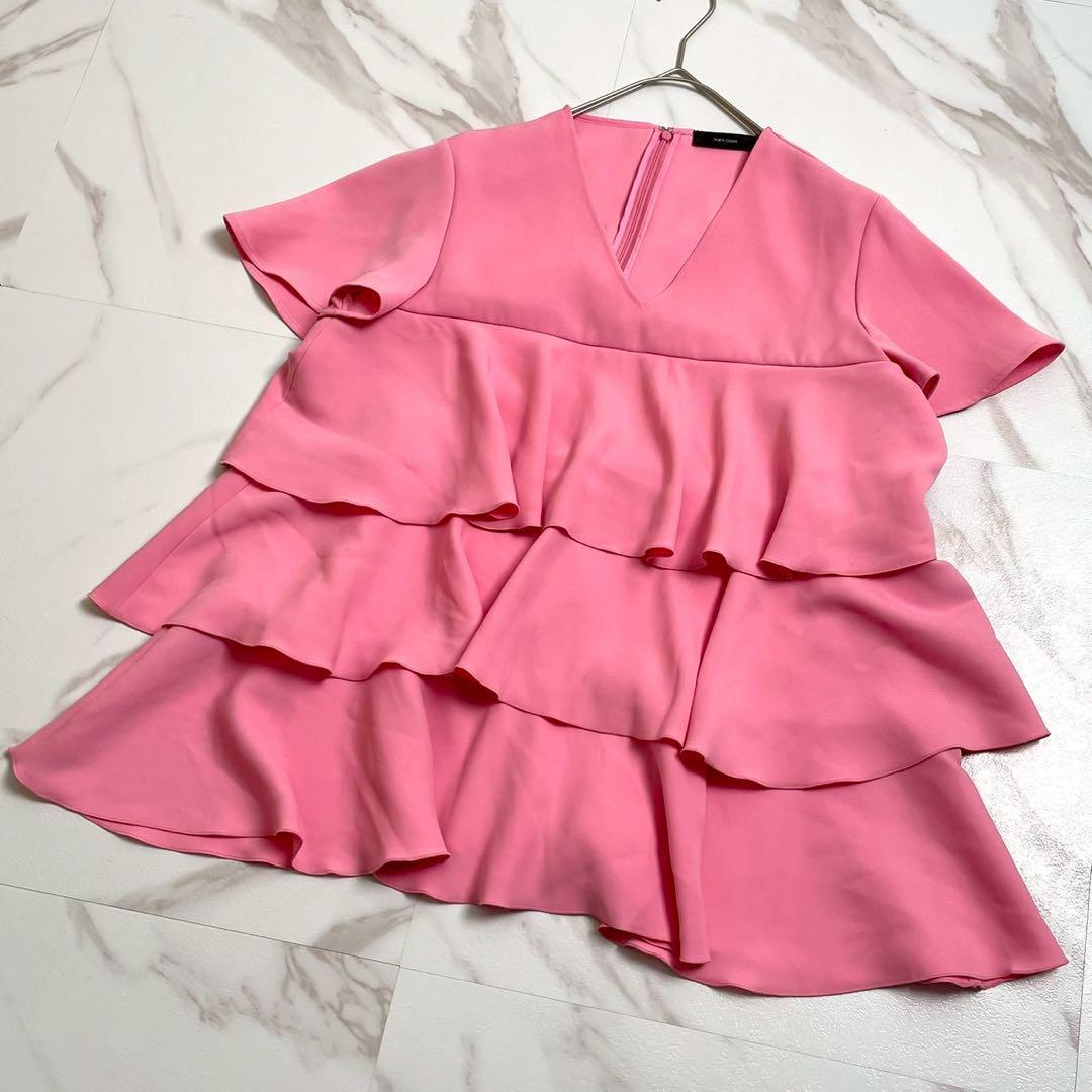 極美品✨YOKO CHAN ティアードラッフルブラウス バックジップ カットソー