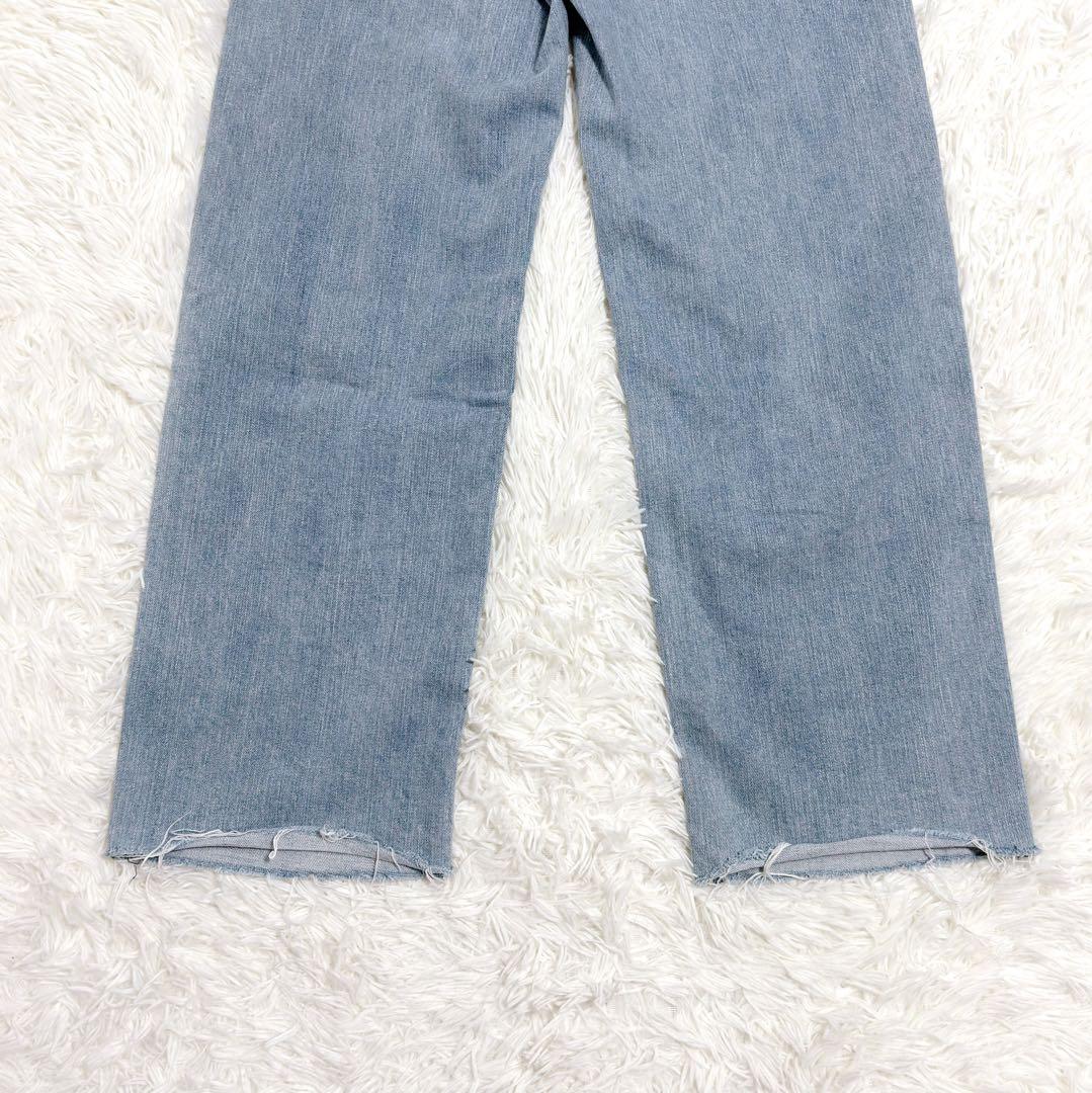 極美品✨ ヤヌーク リリス ライトブルー デニムパンツ ワイドストレート 25