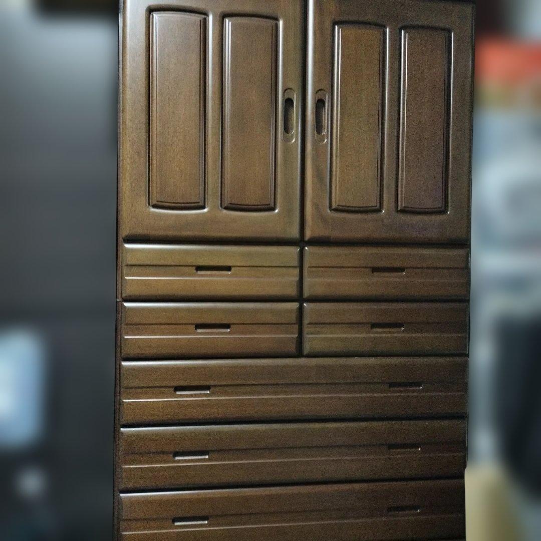 ダークブラウン引き出し式和箪笥