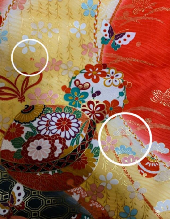 七歳お祝い着★鞠と枝垂れ桜が豪華★フルセット