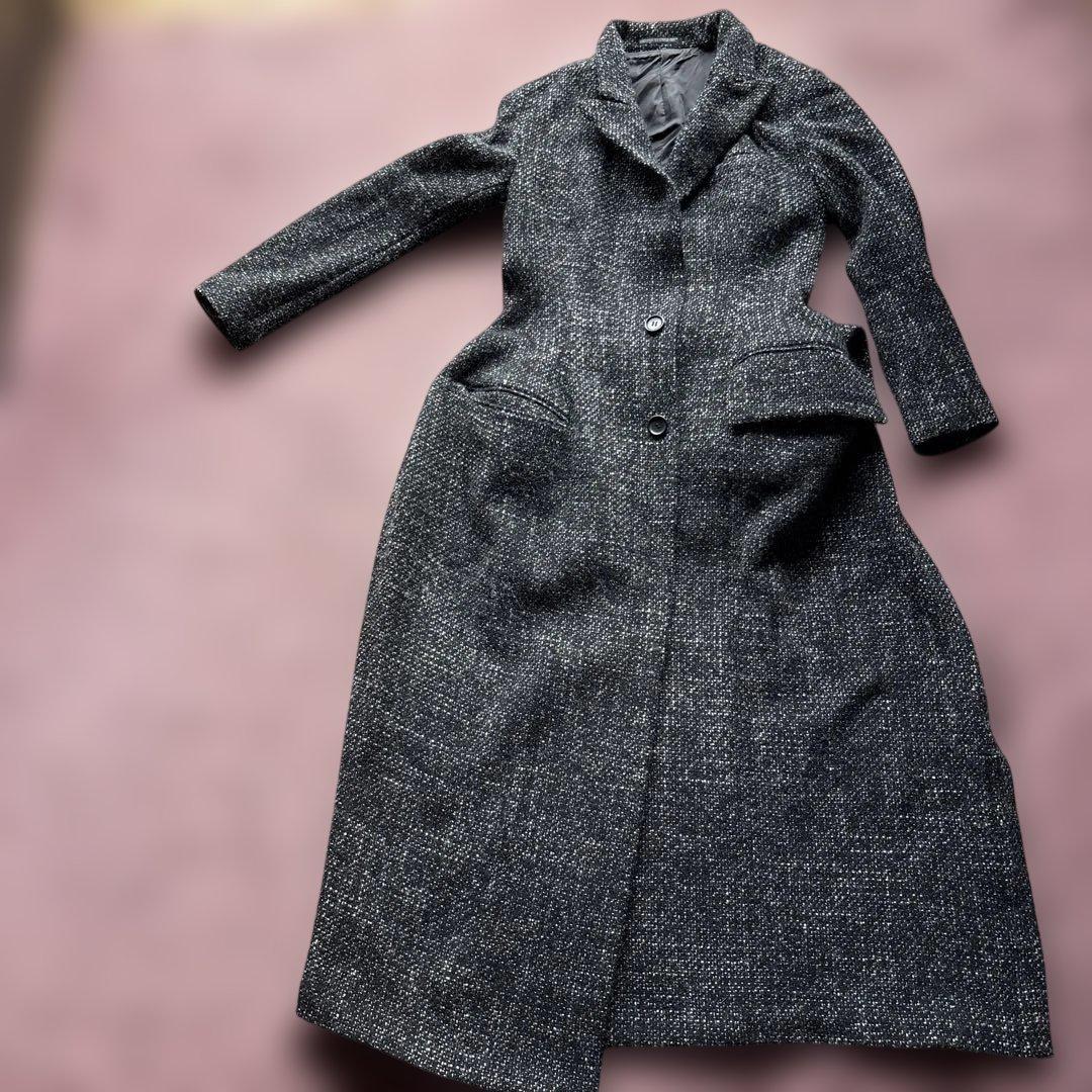 ヨウジヤマモトウールアシンメトリーロングコート