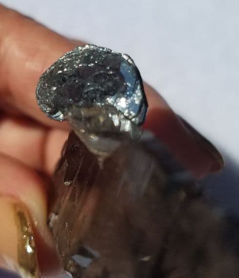 スイス産　スモーキークォーツ&アイアンローズ