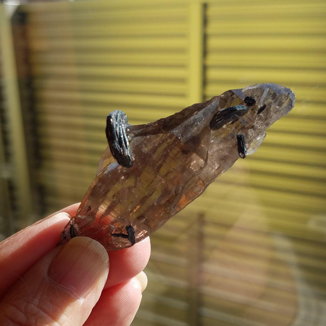 スイス産　スモーキークォーツ&アイアンローズ