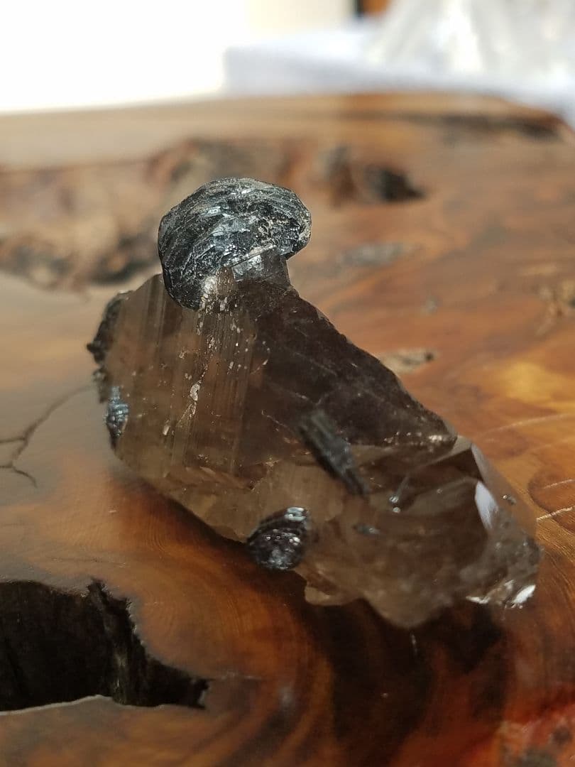 スイス産　スモーキークォーツ&アイアンローズ