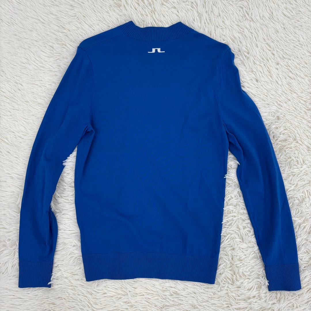 J.LINDEBERG クルーネックニット ゴルフウェア 長袖 S ブルー
