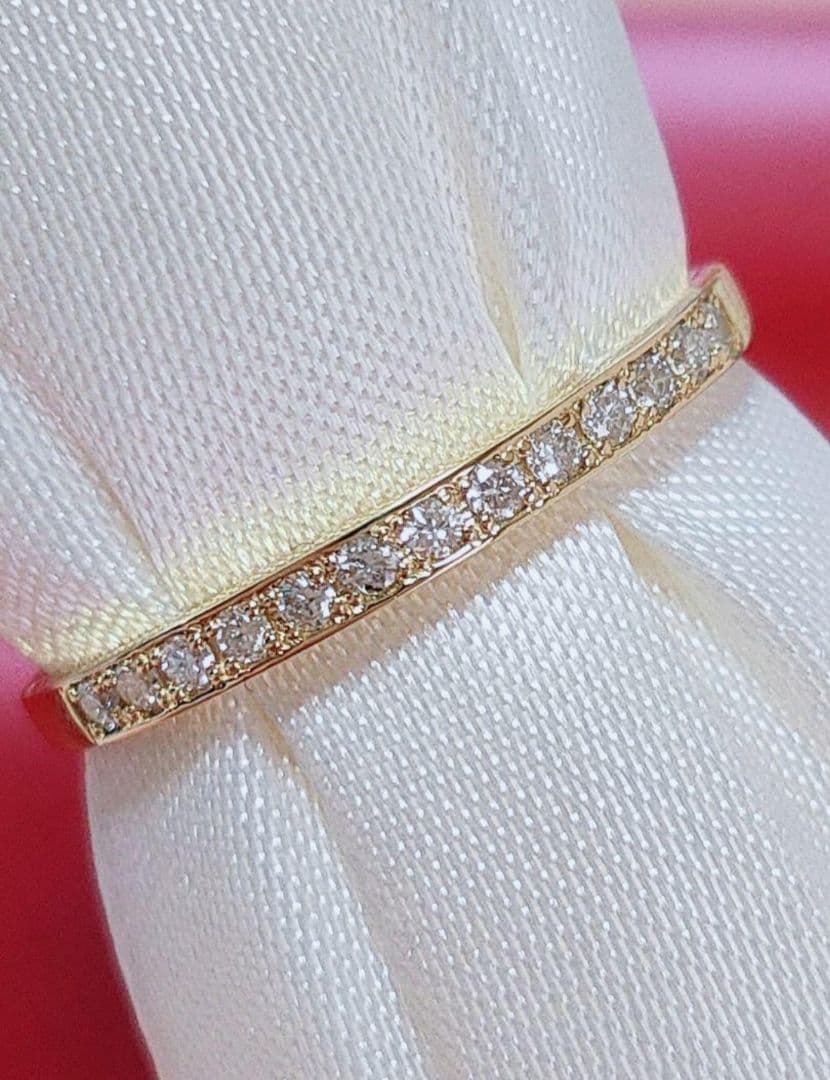 新入荷 未使用 k18YG ダイヤモンド0.10ct エタニティリング