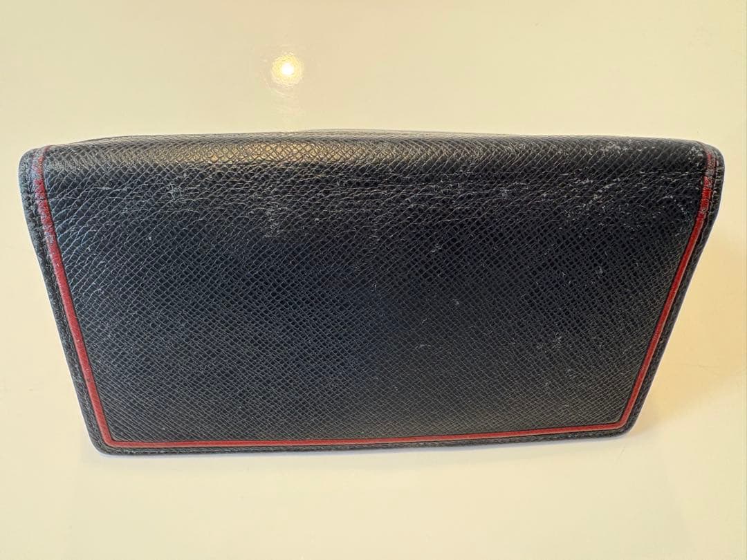 【月末SALE】Louis Vuitton 長財布 ネイビー/レッド
