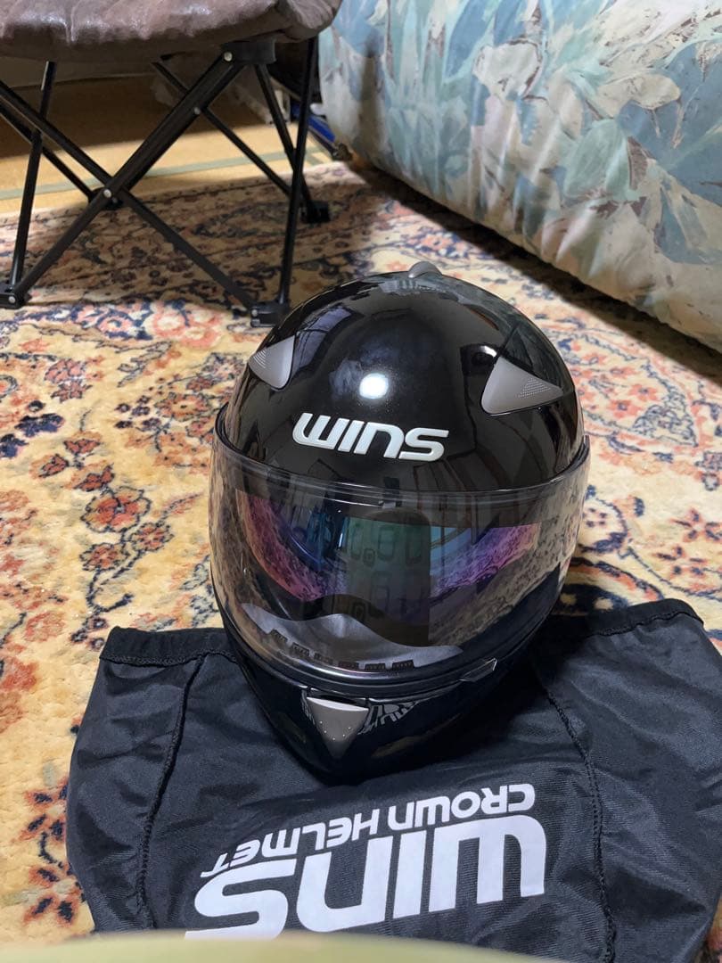 WINS CR-1 フルフェイスヘルメット ブラック（メタリック）Lサイズ