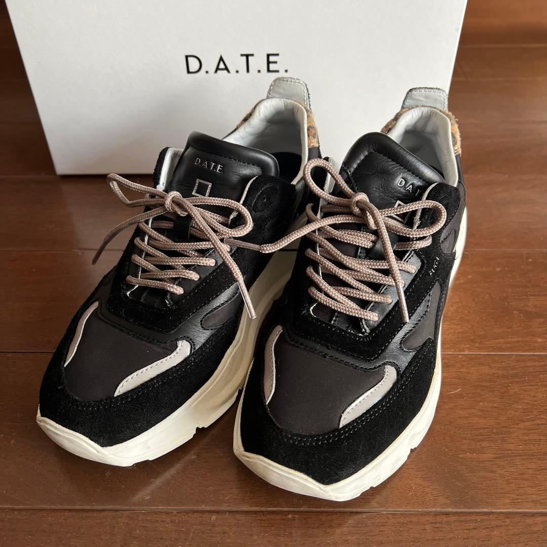 D.A.T.E. fuga ブラック スニーカー