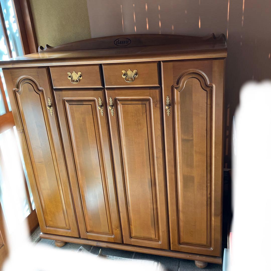 昭和レトロ　下駄箱　木製　　　シューズボックス