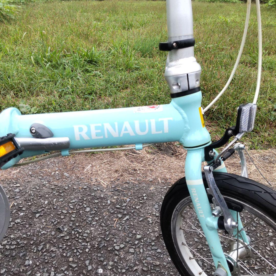 RENAULT 折りたたみ自転車 水色