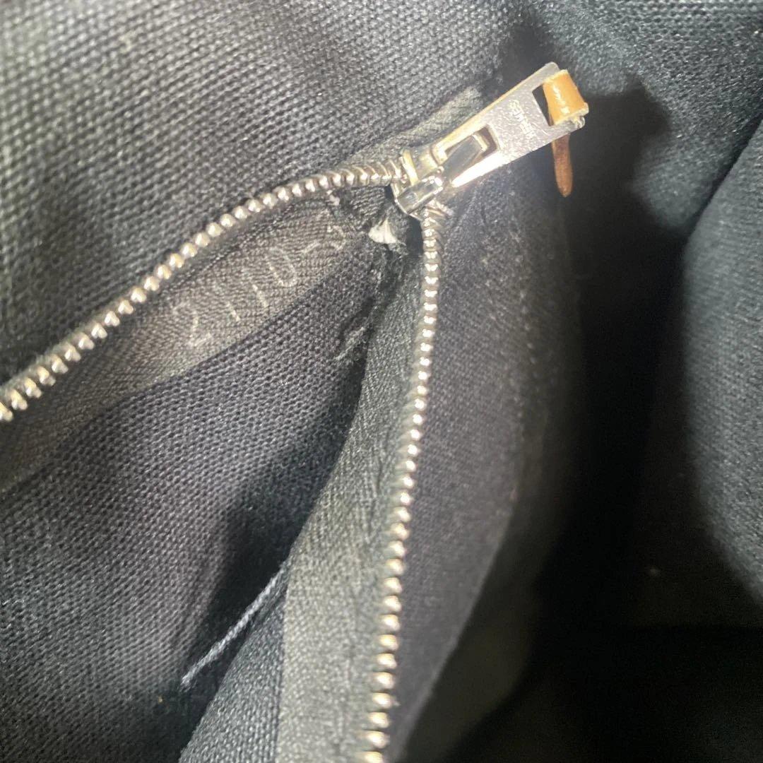 美品　HERMES エルメスフールトゥ MMトートバッグ　コットンキャンパス 黒