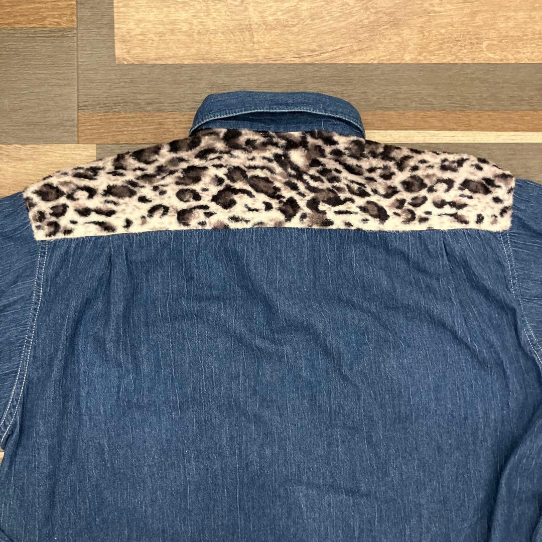 【Budweiser】レア　バドワイザー　豹柄　デニム　ウエスタン　ターコイズ