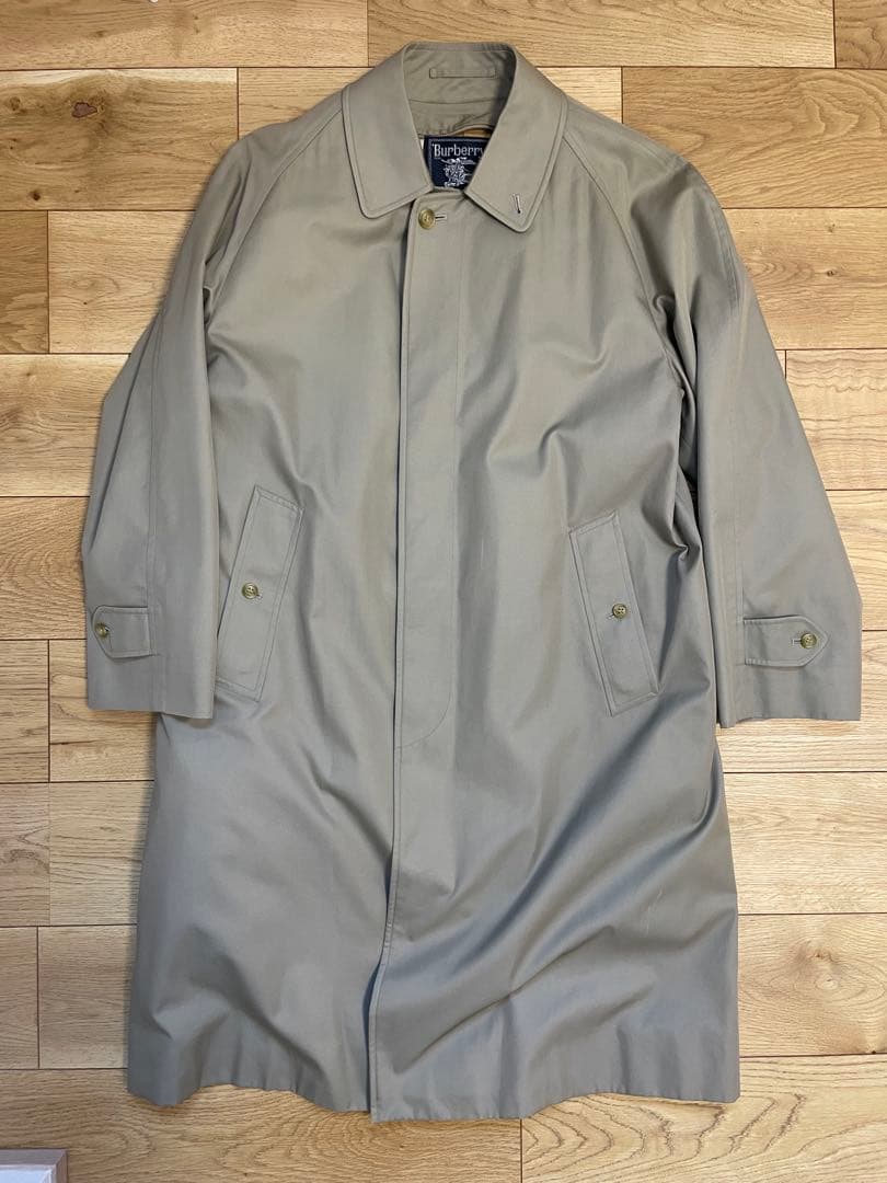美品　バーバリー　burburry ステンカラーコート　ベージュ