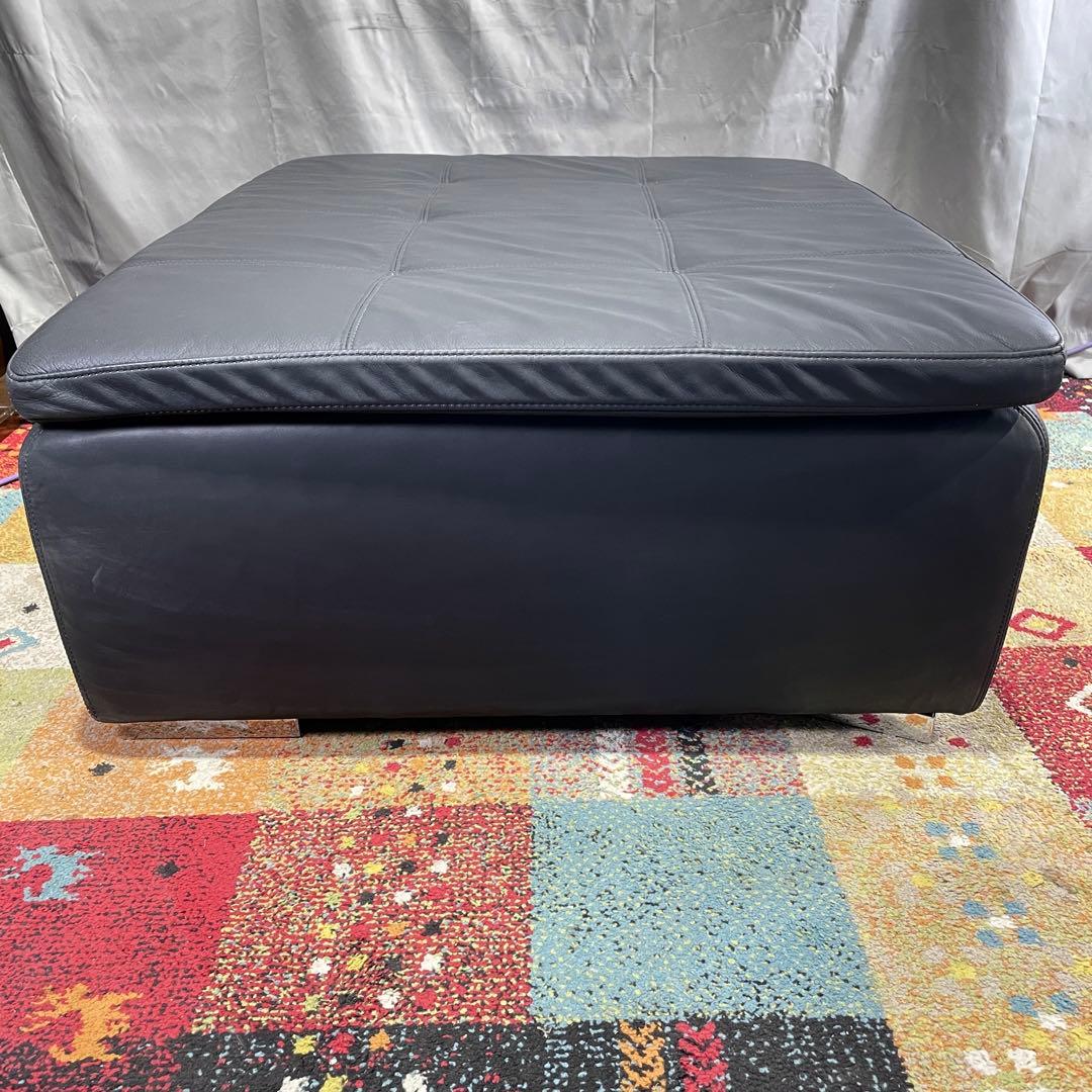 ♪ BeConcept 本革オットマン ソファ ブラック ビーコンセプト