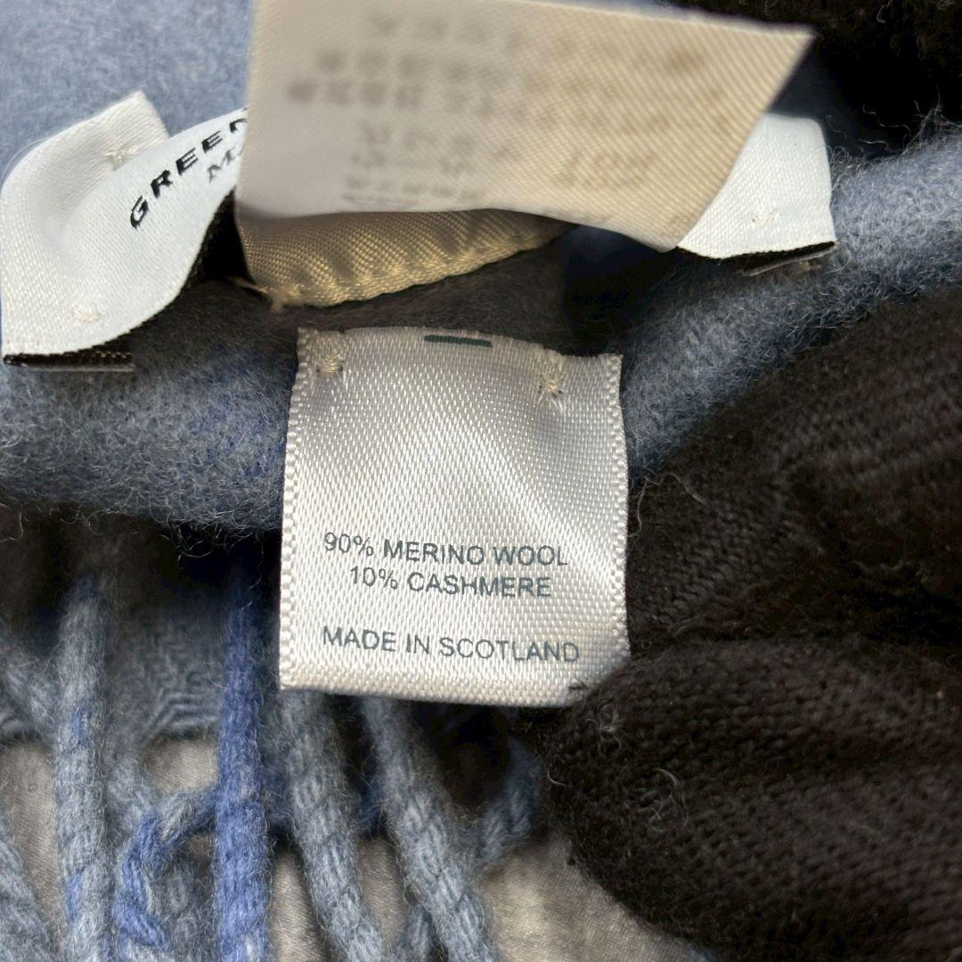 【美品】ジョンストンズ 大判ストール ユナイテッドアローズグリーンレーベル別注