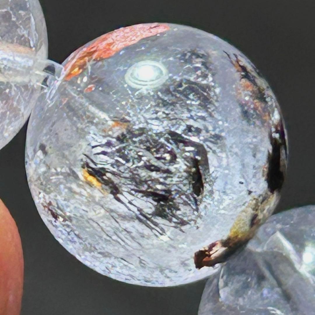 ☆別格高級品！福徳大黒宝珠⑦！超希少！エレスチャルクォーツ　水晶　ブレス