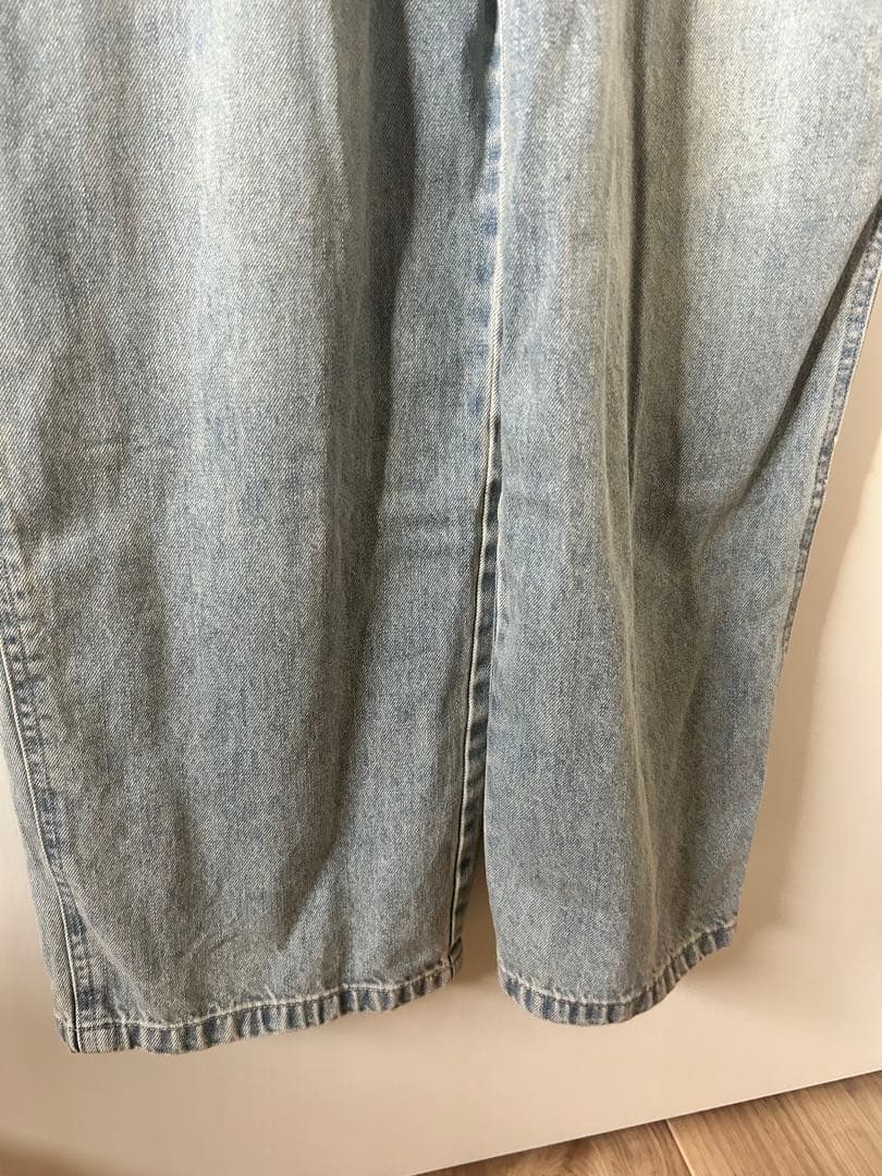 美品　doudou ミドルオンスデニムサロペット　ブルー