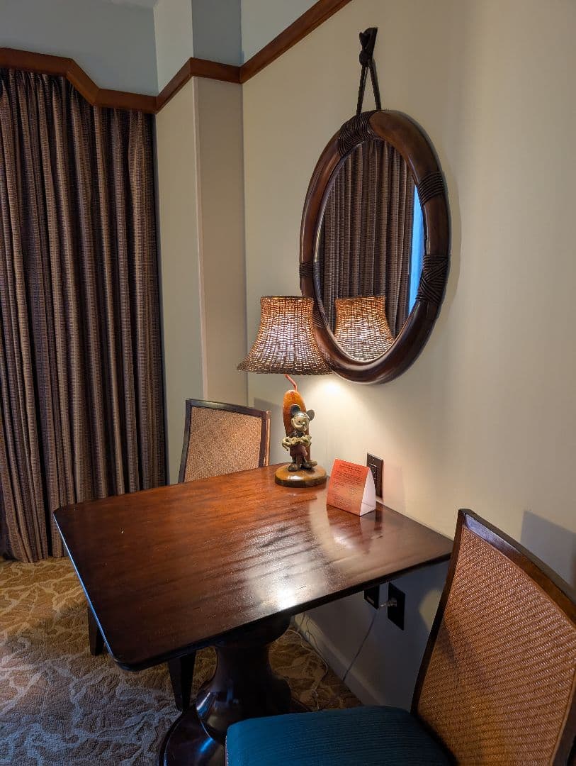 ミッキーマウス木製ランプ [新品未開封】ハワイ ディズニー アウラニ限定