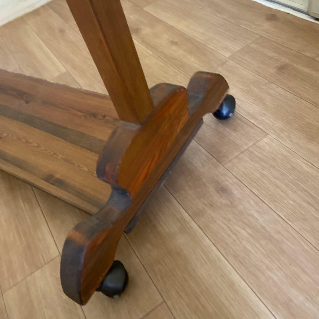 木製 キャスター付き キャスター付きハンガーラック コートラック