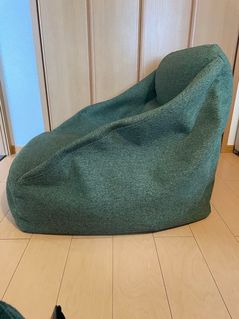 無印　空気でできたソファ　グリーン　イエロー2個セット