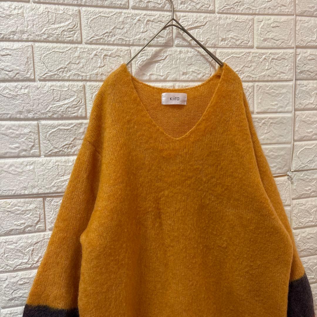 KiiRA キーラ バルーンスリーブ モヘヤ ミックス ニット セーター
