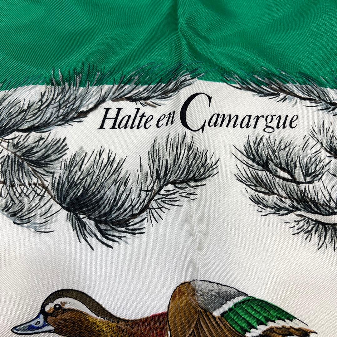 a0105-3HERMES　エルメス　スカーフ　カレ90　野鳥　フラミンゴ　大判