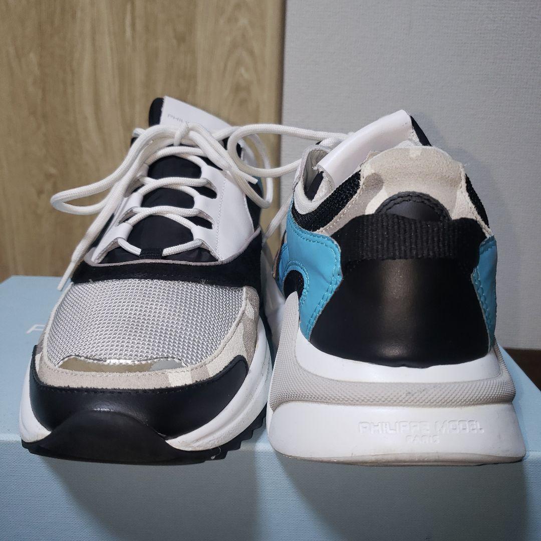 【週末値引】PHILIPPE MODEL EZE　 ホワイト/ブラック/ブルー