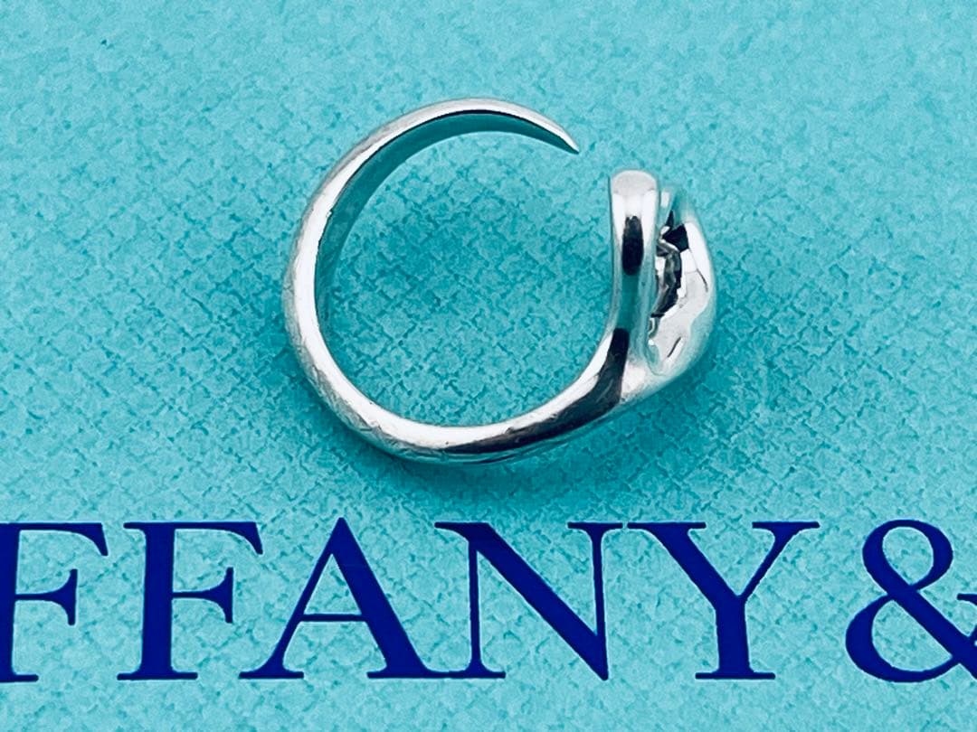 c968 ティファニー　オープンハート　リング　シルバー925 約11号