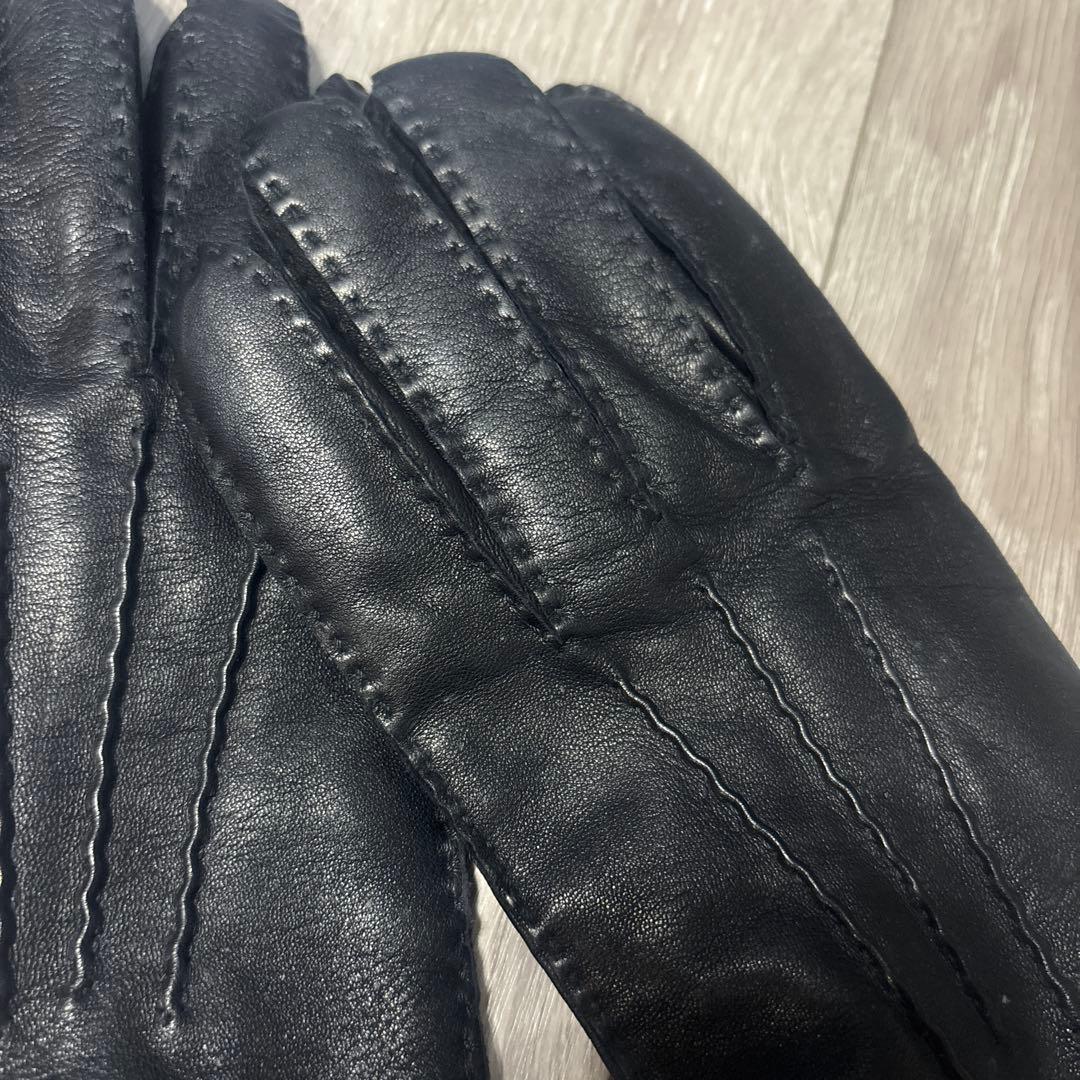 h*x様 Dunhill ダンヒル レザー カシミヤライニング グローブ　手袋