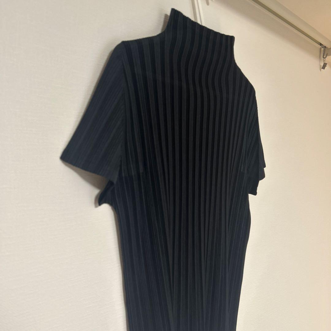 プリーツプリーズ　RIB リブプリーツ 半袖トップス