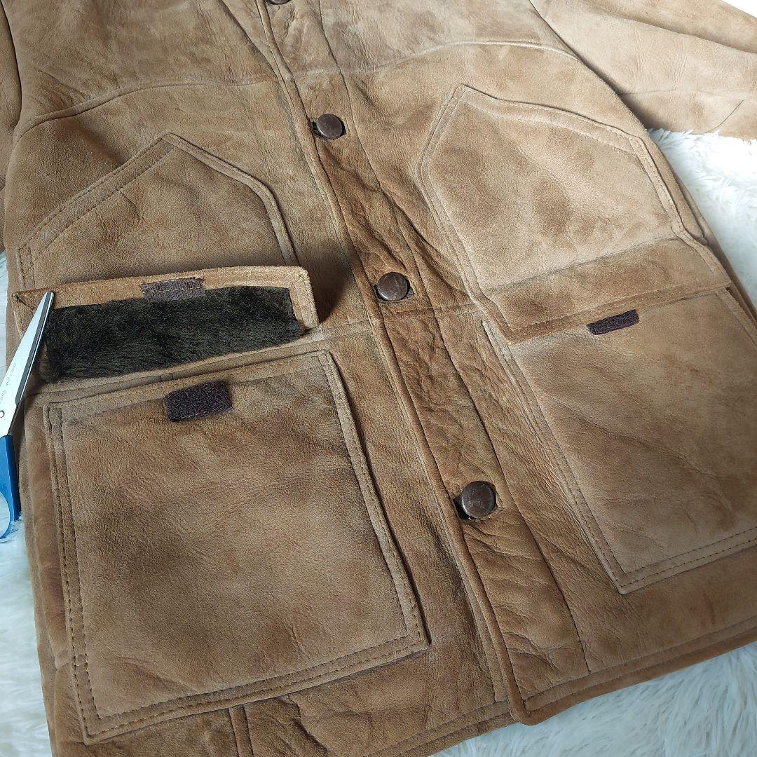 オーバーサイズ ムートンコート ニュージーランド製 ロング丈 vintage