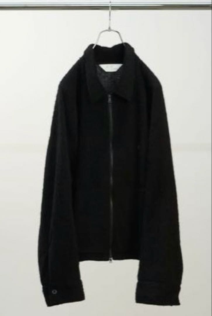 アンセルム　SHAGGY ZIP UP SHIRTブラック新品未使用　サイズ２