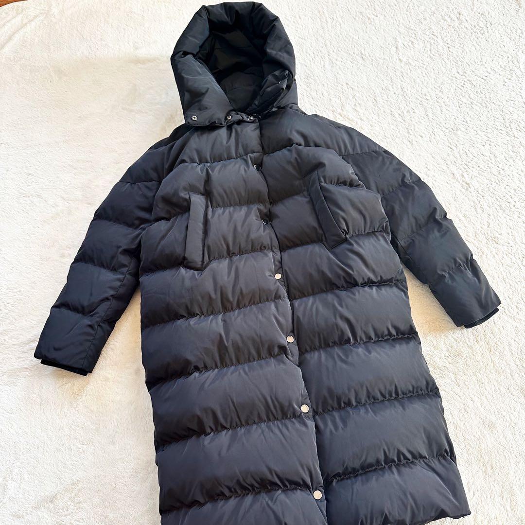 ZARA WOMAN ロングダウンコート M ベンチコート ダウン90% 黒