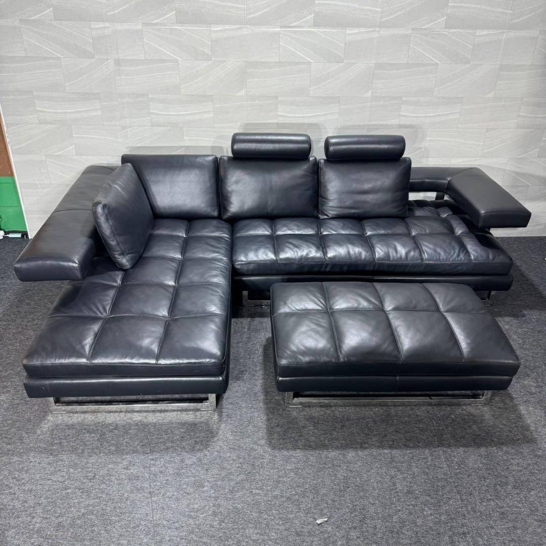 KELVIN GIORMANI カウチソファ ISOLA 本革 家具 d4982