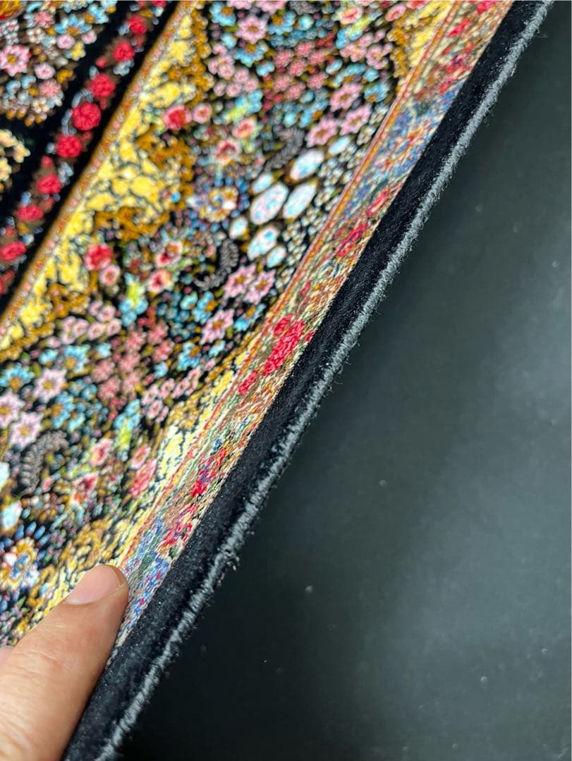 最高級 ペルシャ絨毯シルク イラン クム産 約225万ノット150×226cm