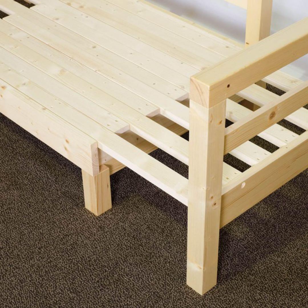 H新品 パイン材 ソファベッド フレーム すのこベッド カントリー 北欧