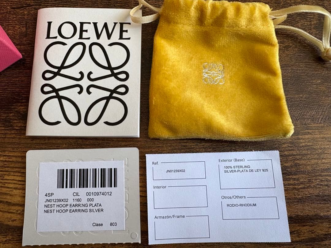 LOEWE フープピアス スターリングシルバー