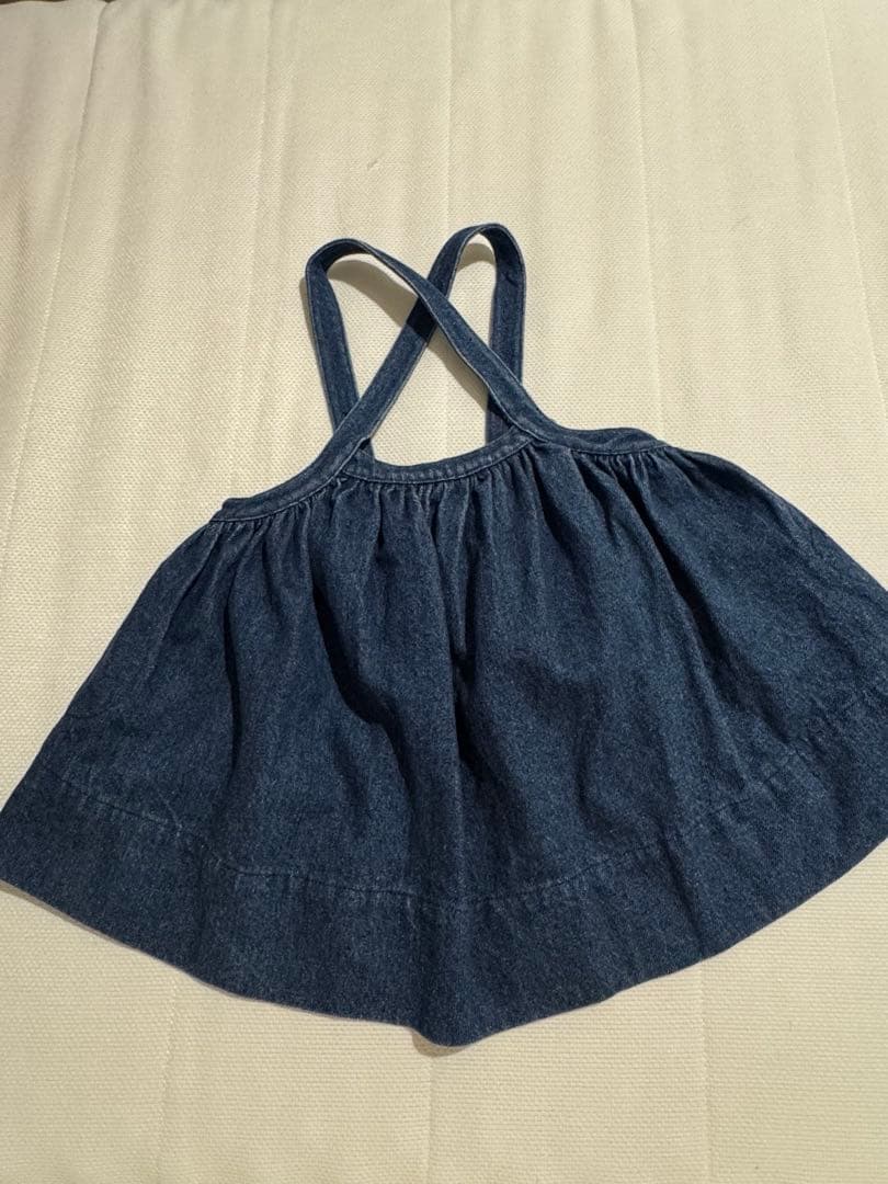 soor ploom eloise デニム 吊りスカート 2~3y