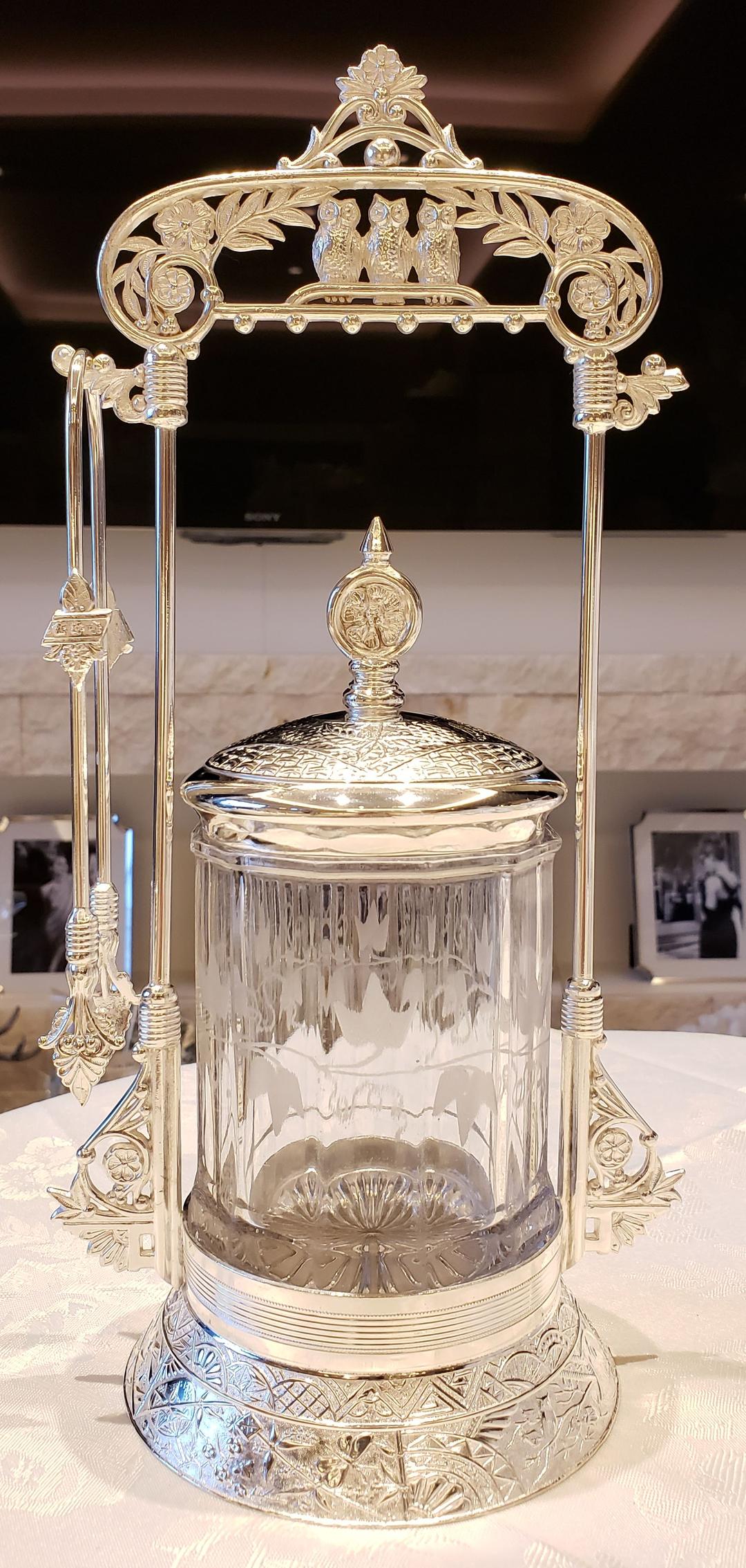 純銀P 希少 ピクルスジャー ② ビスケットジャー シルバー アンティーク