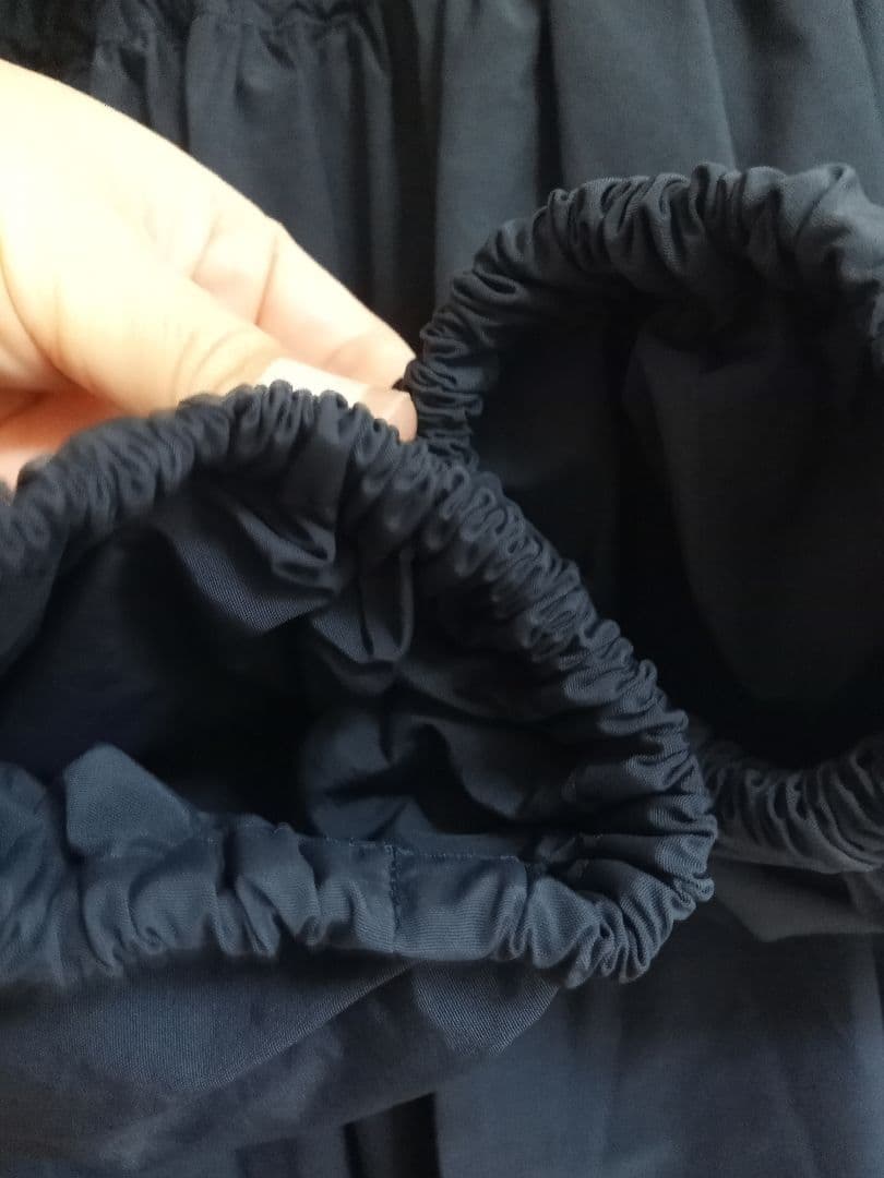 r*c様 yori ビッグリボン撥水ロングパーカー　紺　美品　セレモニー　コート