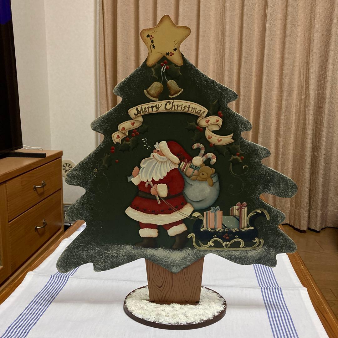 トールペイント　クリスマスツリー&サンタ