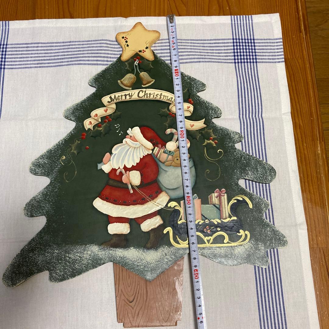 トールペイント　クリスマスツリー&サンタ
