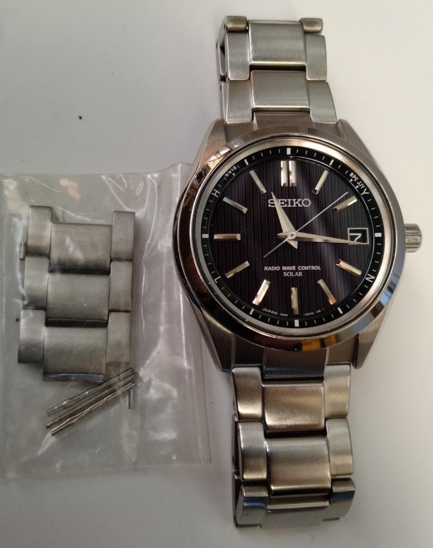 SEIKO セイコー ブライツ ソーラー電波7B24-0BH0 チタン デイト