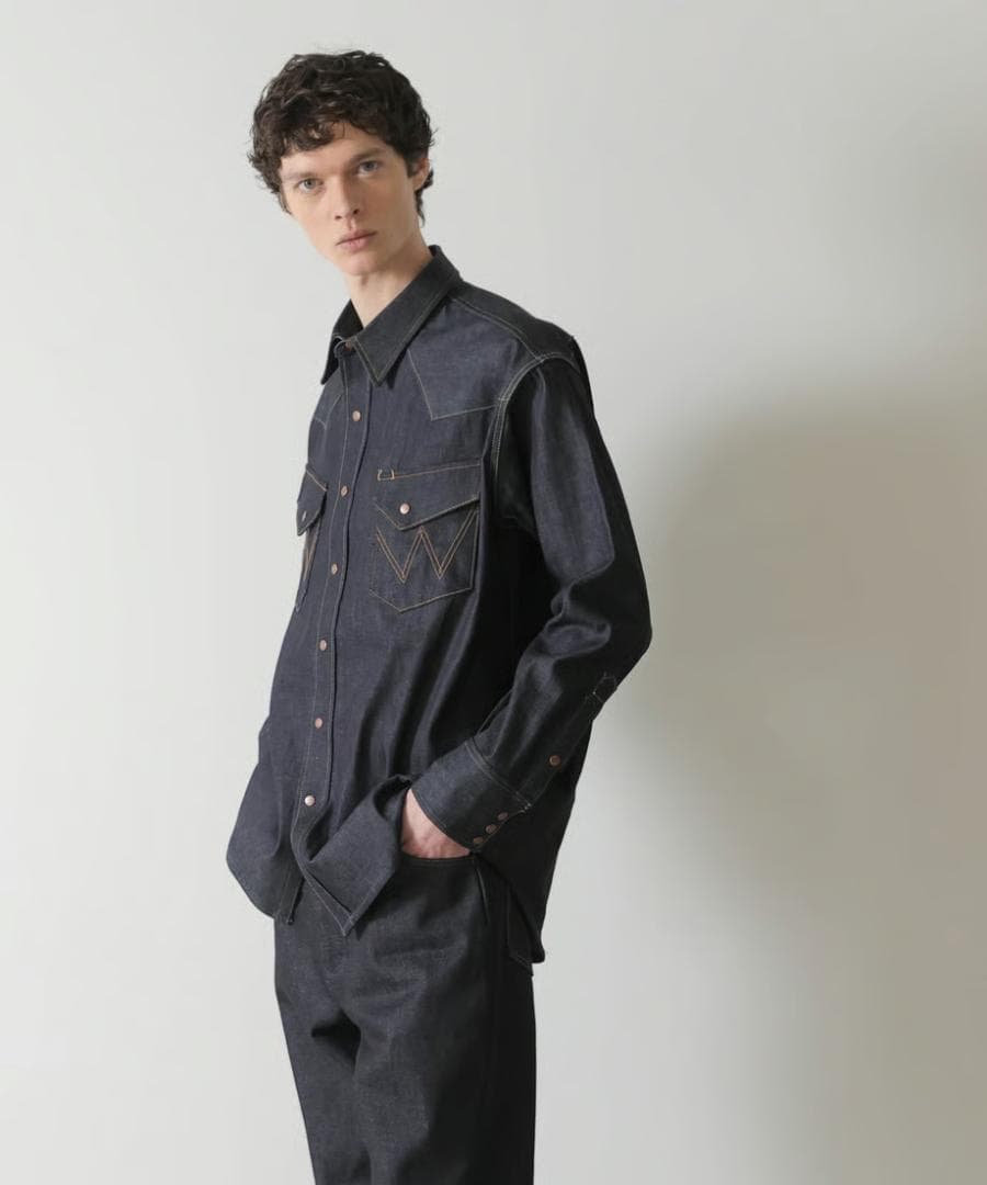 MB リジッドデニムウエスタンシャツ Wrangler ラングラー L