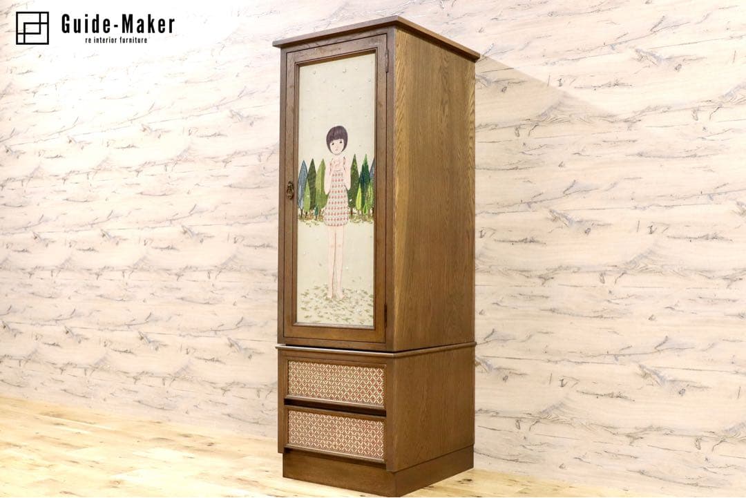 GMGH172○神戸家具 洋家具 一枚戸 洋タンス 洋服箪笥 チェスト 飯田喜久