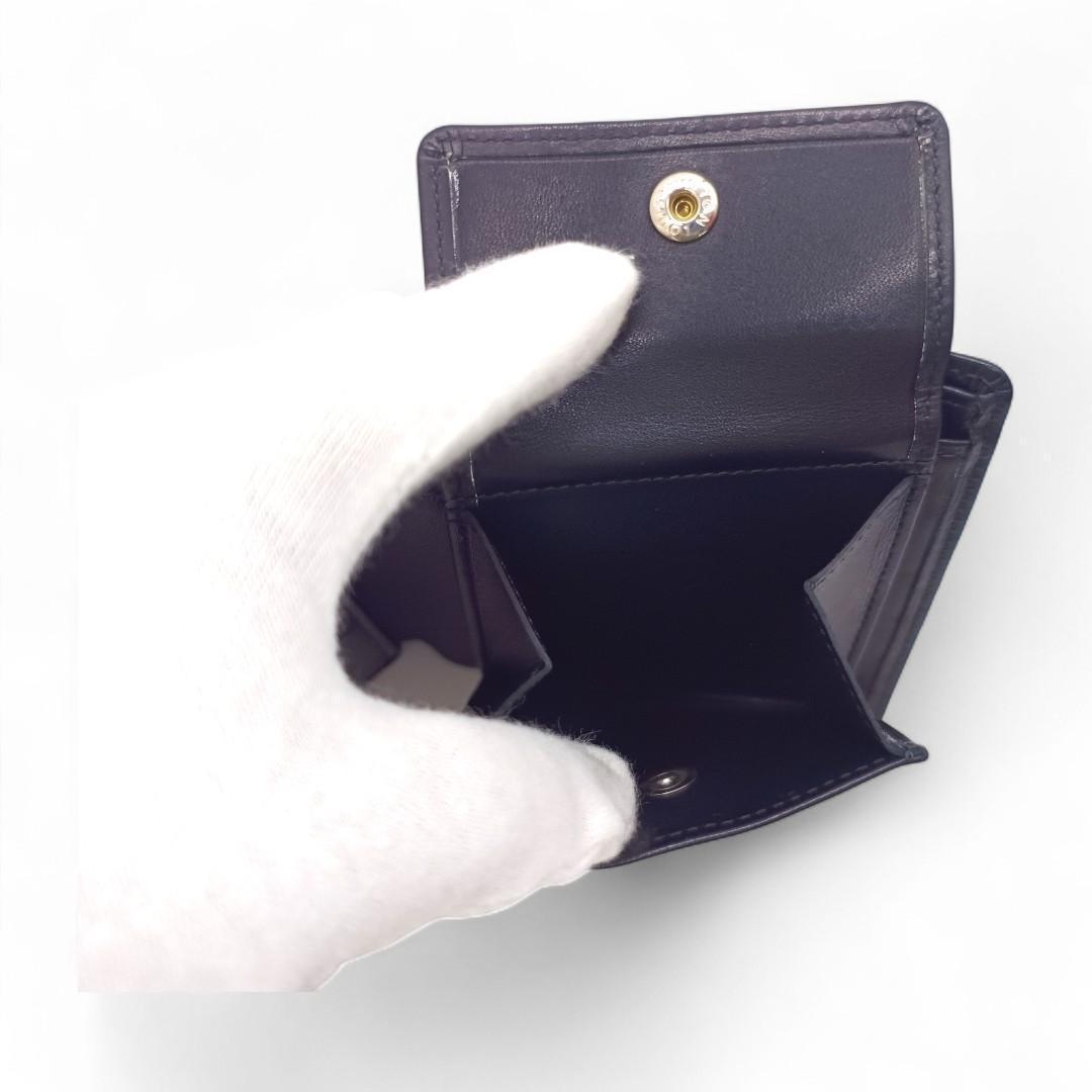 LOUIS VUITTON ルイヴィトン マルコ 二つ折り財布 黒 レザー 美品