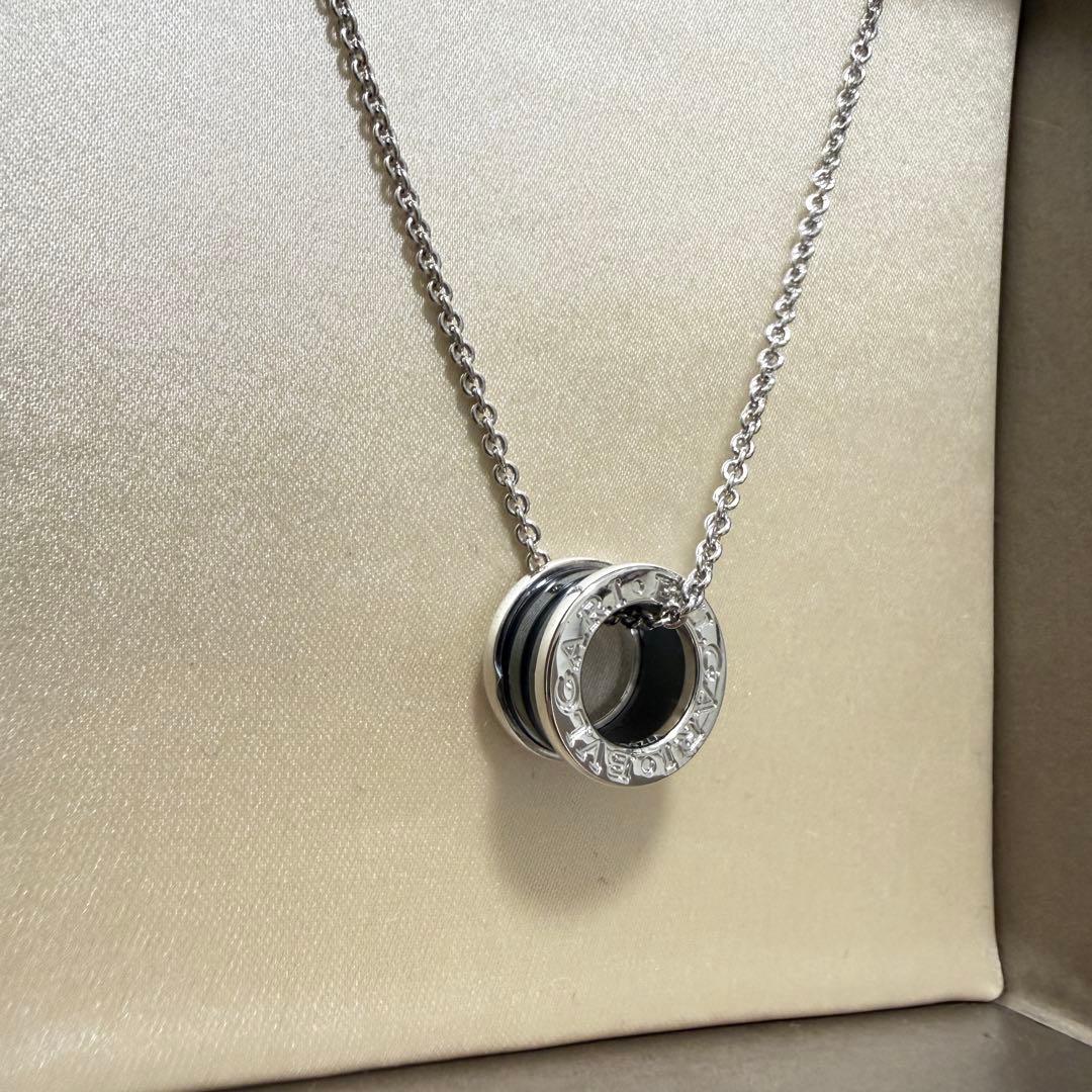 【新品　未使用】BVLGARI ネックレス シルバー ブラック セラミック