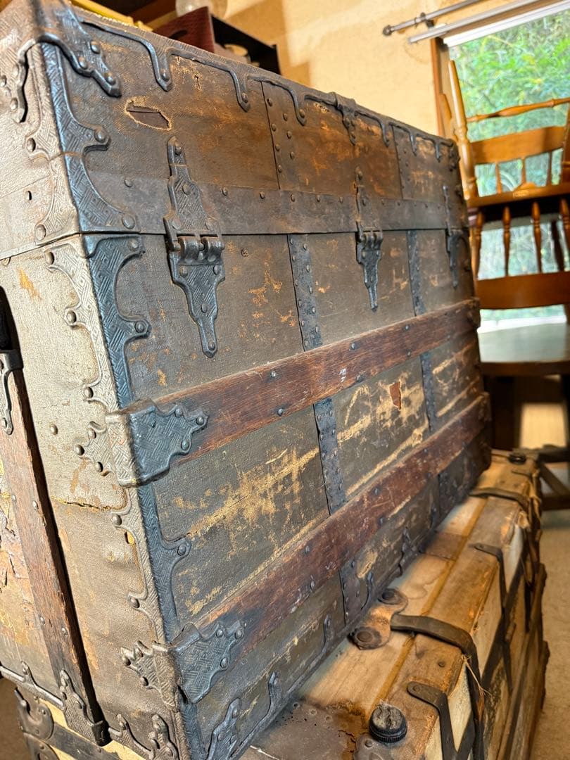 19世紀 O.A.TAYLOR製 スチーマートランク 特大 1880s 鍵なし